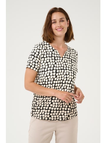 Kaffe T-shirt KAbella Regular fit in Black_Sand Graphic Dot