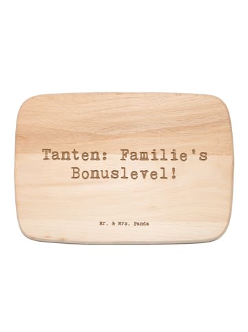 Mr. & Mrs. Panda Schneidebrett Spruch Tante Bonuslevel mit Spruch in Transparent