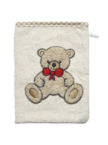 Wörner Waschhandschuh - Teddy Natur in beige,motiv