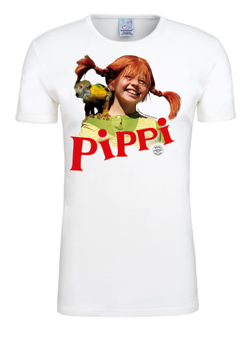Logoshirt T-Shirt Pippi Langstrumpf in altweiss