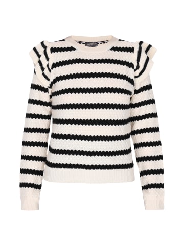 DreiMaster Damen Pullover in Schwarz Weiss Streifen