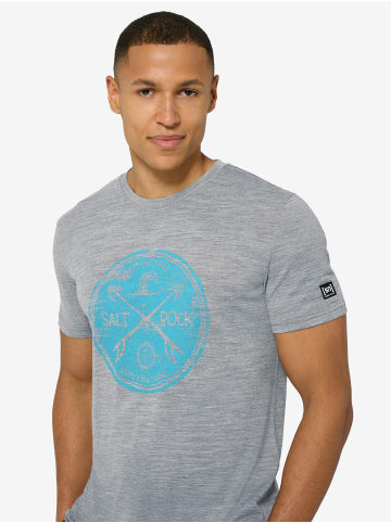 super.natural Merino T-Shirt SALT & ROCK in grau