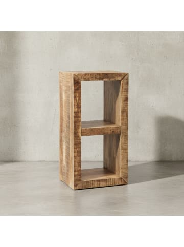 KADIMA DESIGN Holzregal EWA, rustikales Standregal im Vintage-Shabby-Look in Beige