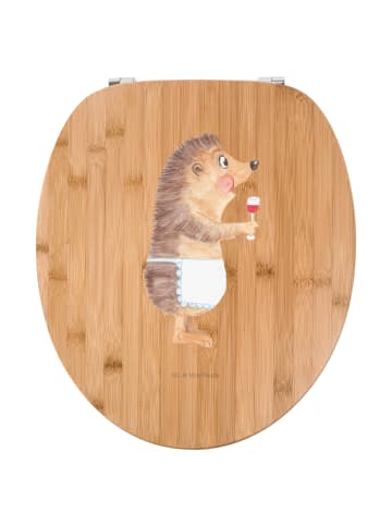 Mr. & Mrs. Panda Toilettenbrille Igel Wein ohne Spruch in Braun