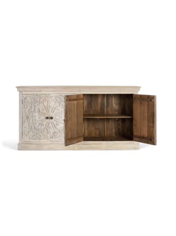 Giner y Colomer Sideboard mit vier Türen handgefertigt aus Mangoholz in Beige