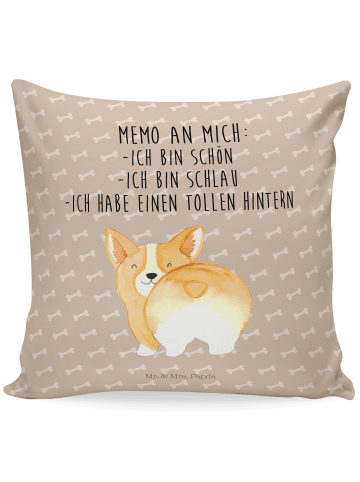 Mr. & Mrs. Panda 40 x 40 Kissen Corgi Po mit Spruch in Hundeglück