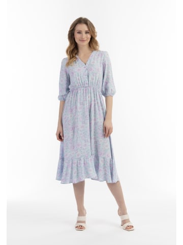 Usha Damen Midikleid in Türkis Mehrfarbig