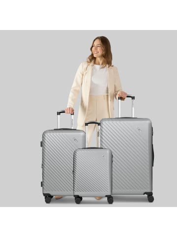 Check.In Paradise 2.0 4 Rollen Kofferset 3-teilig mit Dehnfalte in stone grey