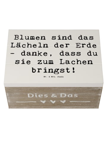 Mr. & Mrs. Panda Aufbewahrungsbox Spruch Florist Erde Lächeln mi... in Weiß