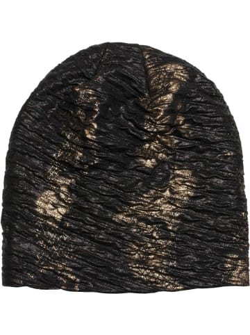 styleBREAKER Beanie Mütze in Schwarz-Gold