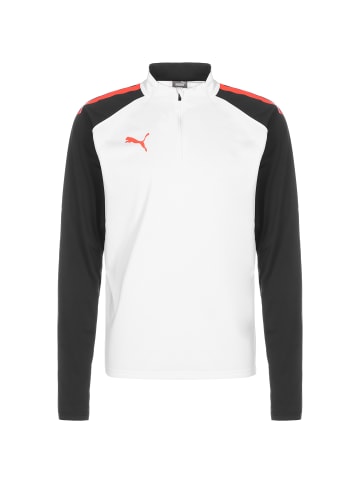 Puma Sweatshirt TeamLIGA 1/4 Zip in weiß / rot