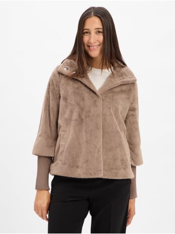 Zero  Jacke aus Kunstfell in taupe - 0002