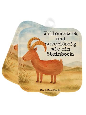 Mr. & Mrs. Panda Topfuntersetzer Sternzeichen Steinbock Design m... in Weiß