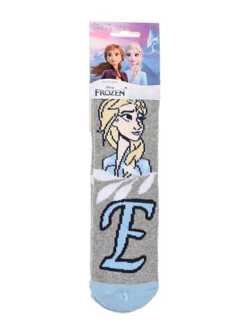 Disney Frozen Socken mit Gumminoppen Anti-Rutsch in Grau