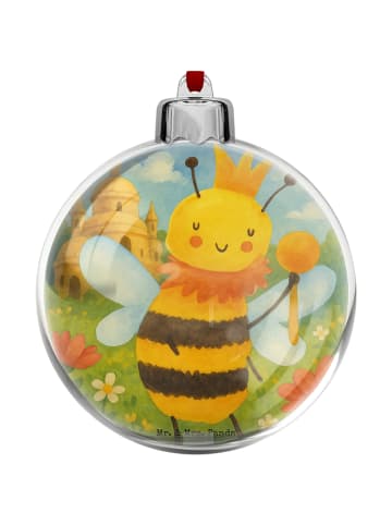 Mr. & Mrs. Panda Christbaumschmuck Biene König Design ohne Spruch in Weiß