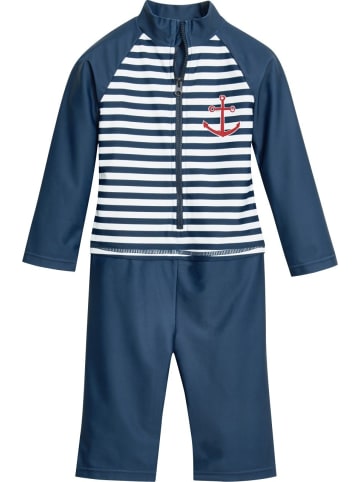 Playshoes Badeanzug in marine/weiß
