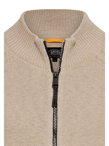Camel Active Strickjacke mit Reißverschluss in Beige