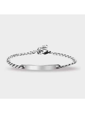 Adeliás Unisex Armband – Panzerarmband aus Edelstahl 16+5 cm in silber