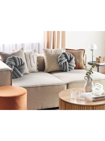 Beliani Dekokissen AKOLA in Grau - (W) 31 x (H) 11 x (L) 31 cm