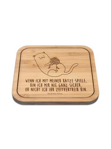 Mr. & Mrs. Panda Tischschoner Katze Wolle mit Spruch in Transparent