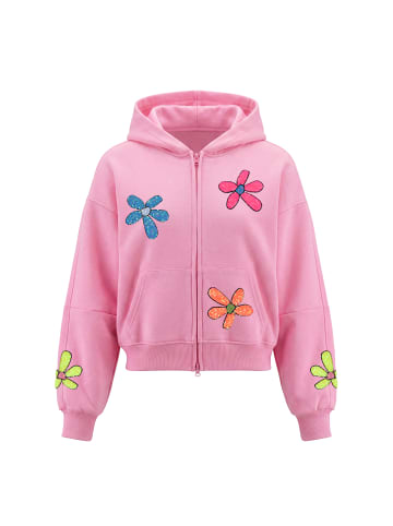 IZIA Women Hoodie in Pink