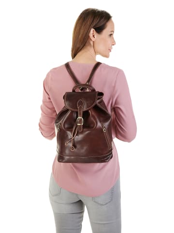 piké Rucksack echt Leder in braun