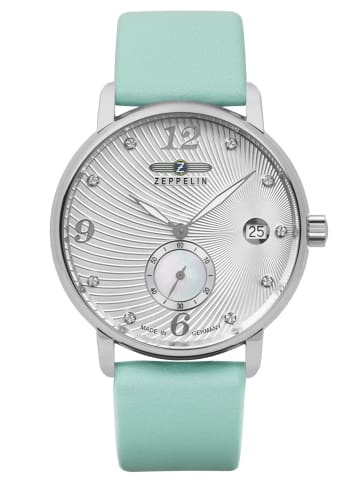 Zeppelin Damen-Armbanduhr Luna Mint Silber / Grün