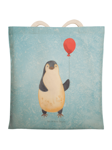 Mr. & Mrs. Panda Alltagstasche Pinguin Luftballon ohne Spruch in Eisblau