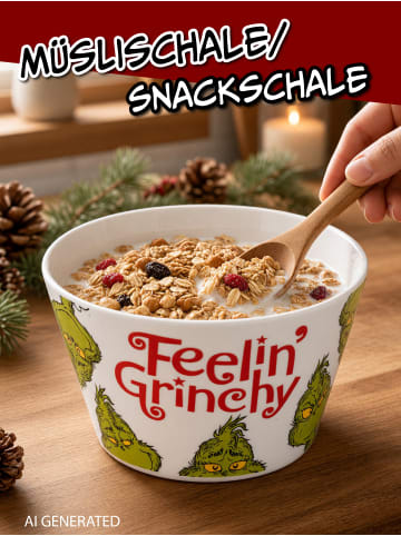 The Grinch The Grinch Schüssel - Feelin Grinchy Porzellan 500ml in weiß