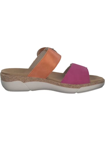 remonte Plateau-Pantoletten in magenta/orange