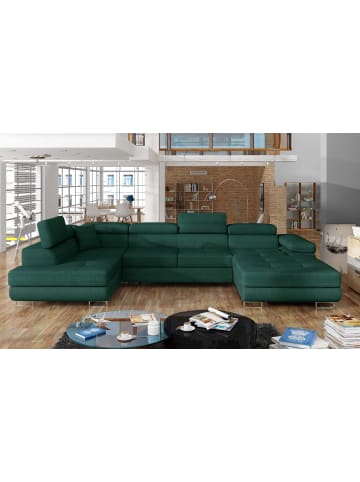 MF Design Rodri Recamiere Links in Smaragd -  (L) 202 x (B) 345 x (H) 90 cm