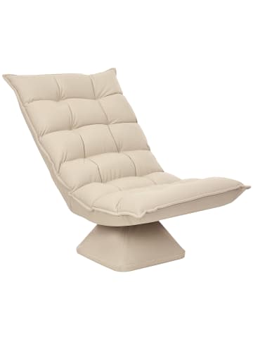 HOMCOM Bodenstuhl in Beige 62L x 70B x 95H cm
