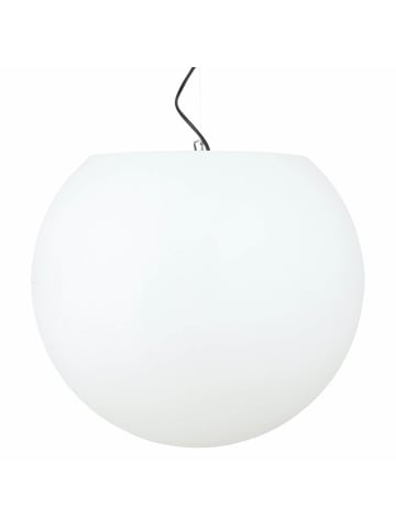Licht-Erlebnisse Außen Pendelleuchte Ø 60 x (T)140 cm in Weiß