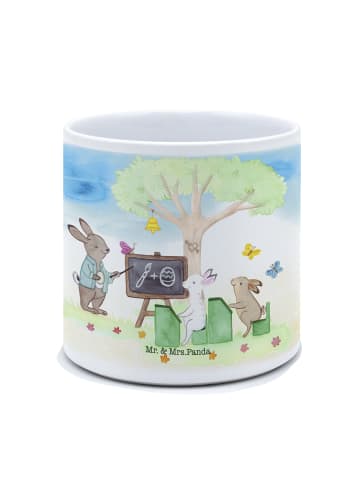 Mr. & Mrs. Panda Blumentopf Ostern Hasenschule ohne Spruch in Weiß