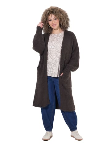 Ulla Popken Strickjacke in mahagoni