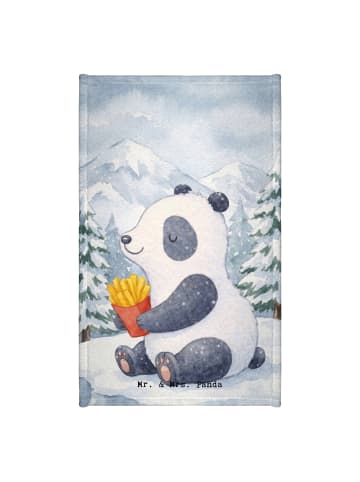 Mr. & Mrs. Panda Handtuch Panda Winter Pommes Design ohne Spruch in Weiß