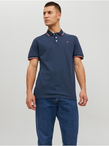 Jack & Jones Polo T-Shirt Pique Kurzarm Hemd Basic JPRBLUWIN in Navy