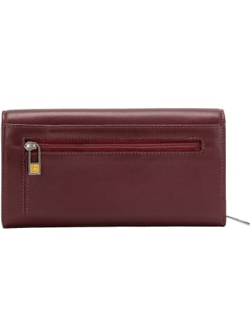 DuDu Geldbörse Leder 19 cm in burgundy