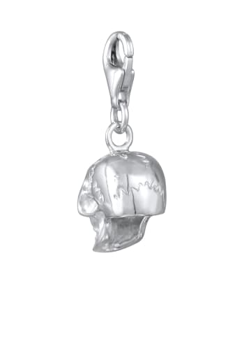 Nenalina Charm 925 Sterling Silber Totenkopf in Silber