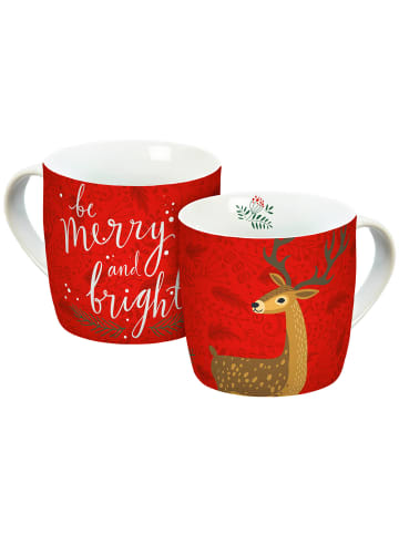 Geda Labels Tasse Be merry and bright in Rot - 300 ml