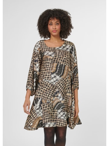 MADELEINE Bedrucktes Kleid in modischer A-Linie in schwarz / multicolor