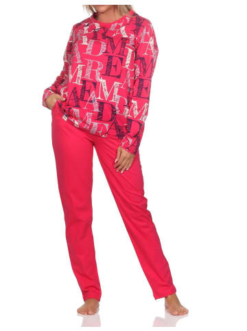 NORMANN Langarm Schlafanzug Pyjama - 84783 in pink