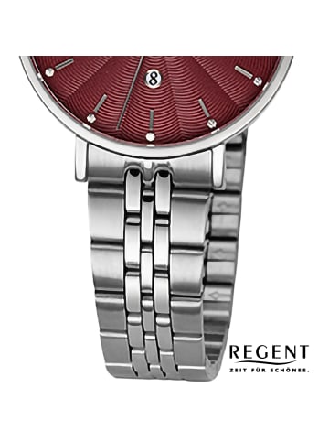 Regent Analog-Armbanduhr Regent Metallarmband silber mittel (ca. 32mm)