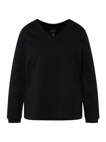 Ulla Popken Sweatshirt in schwarz