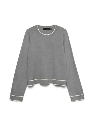 Vero Moda Strickpullover in Medium Grey Melange