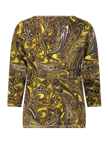 Betty Barclay Sweatshirt mit Rippenstruktur in Brown/Yellow