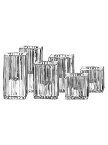 Ritzenhoff & Breker 6er Set Kerzenhalter Candela 4 / 6 / 8 cm in transparent