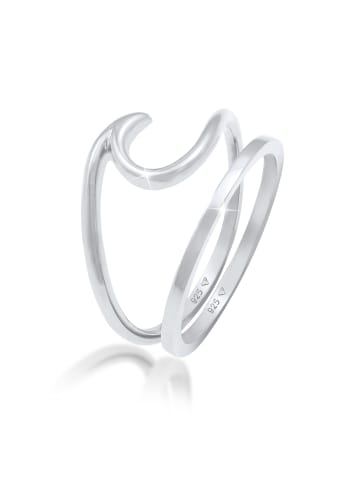 Elli Ring 925 Sterling Silber Wellen, Ring Set in Silber