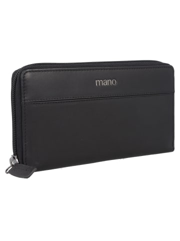 mano Don Romeo Geldbörse RFID Leder 18 cm schwarz