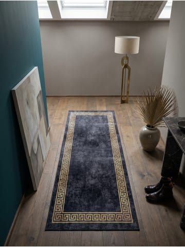 KADIMA DESIGN Teppich Flachgewebe Waschbar Mäander PIZOL Strapazierfähig OEKO-TEX